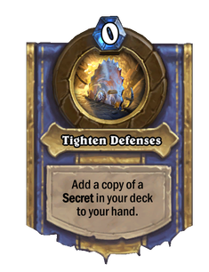 Tighten Defenses