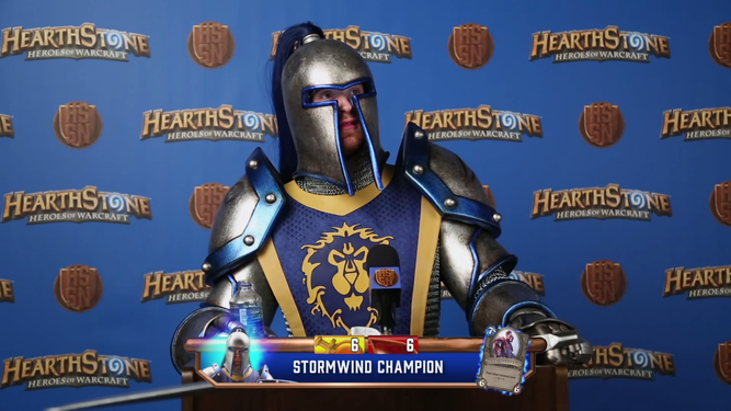 Stormwind Champion in a Hearthstone commercial