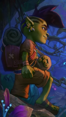 The orc accompanying Elise in Journey to Un'Goro's trailer that resembles Rokara