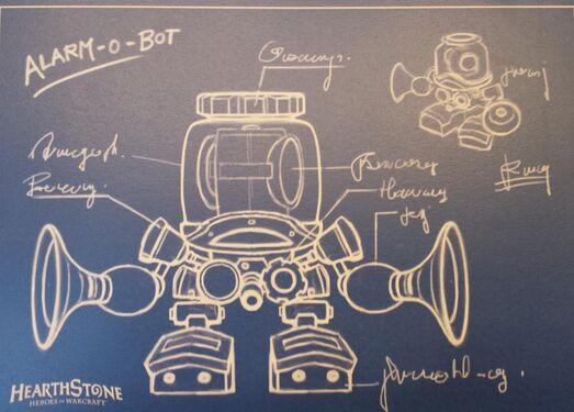 Alarm-o-Bot "blueprints" sent out by Blizzard as a teaser for Goblins vs Gnomes
