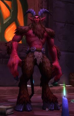 Terestian Illhoof, a satyr in World of Warcraft.