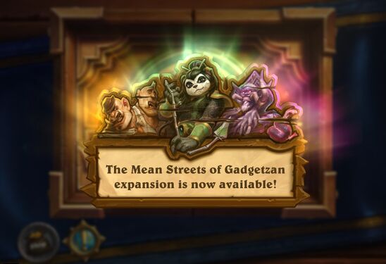 The Mean Streets of Gadgetzan launch sign