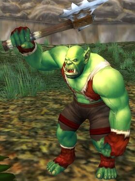 An orc peon in World of Warcraft