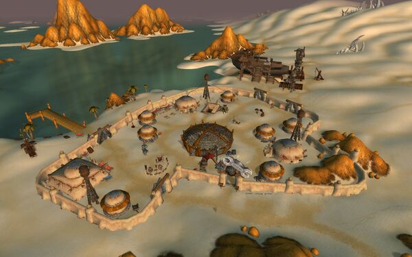 The desert capital of Gadgetzan, in World of Warcraft
