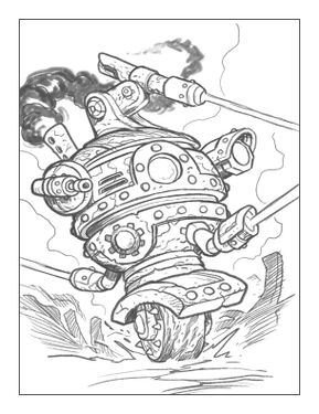 Early preliminary sketch of Whirling Zap-o-matic