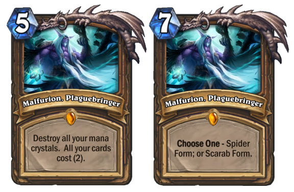 A couple of the earlier designs of Malfurion the Pestilent