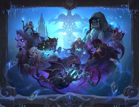 Bloodreaver Gul'dan (bottom center) and other undead heroes of Warcraft.