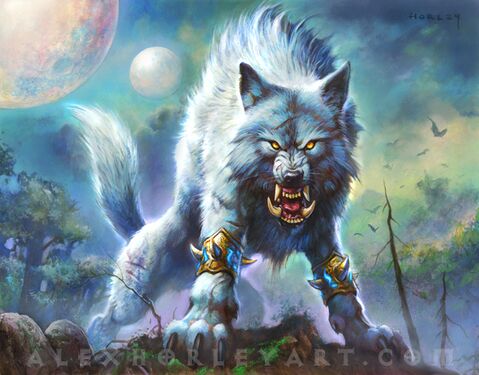 Goldrinn, the Great Wolf, full art